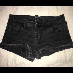 Forever 21 Black Denim Shorts